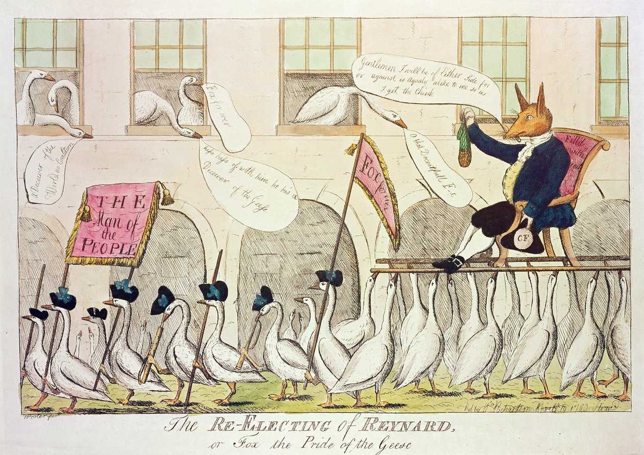 La Réélection de Renard, ou le Renard, la Fierté des Oies, 1783 - English School