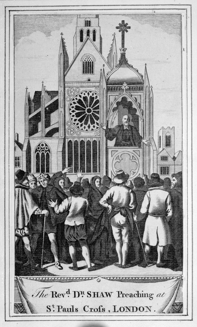 Le révérend Dr. Shaw prêchant à St. Paul