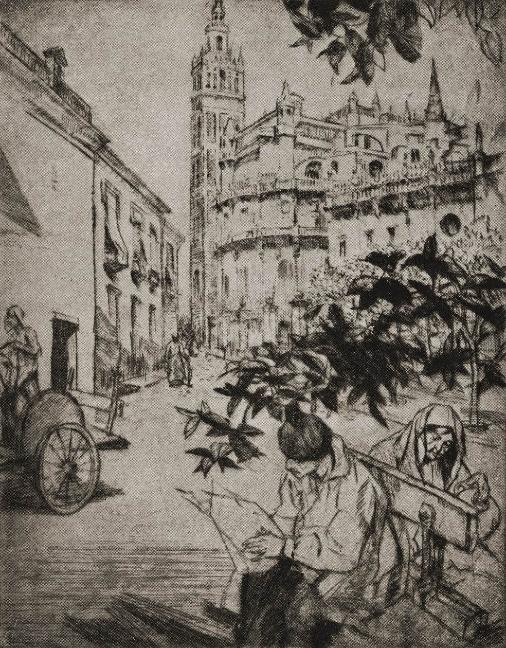 Vue de la cathédrale de Séville - English School