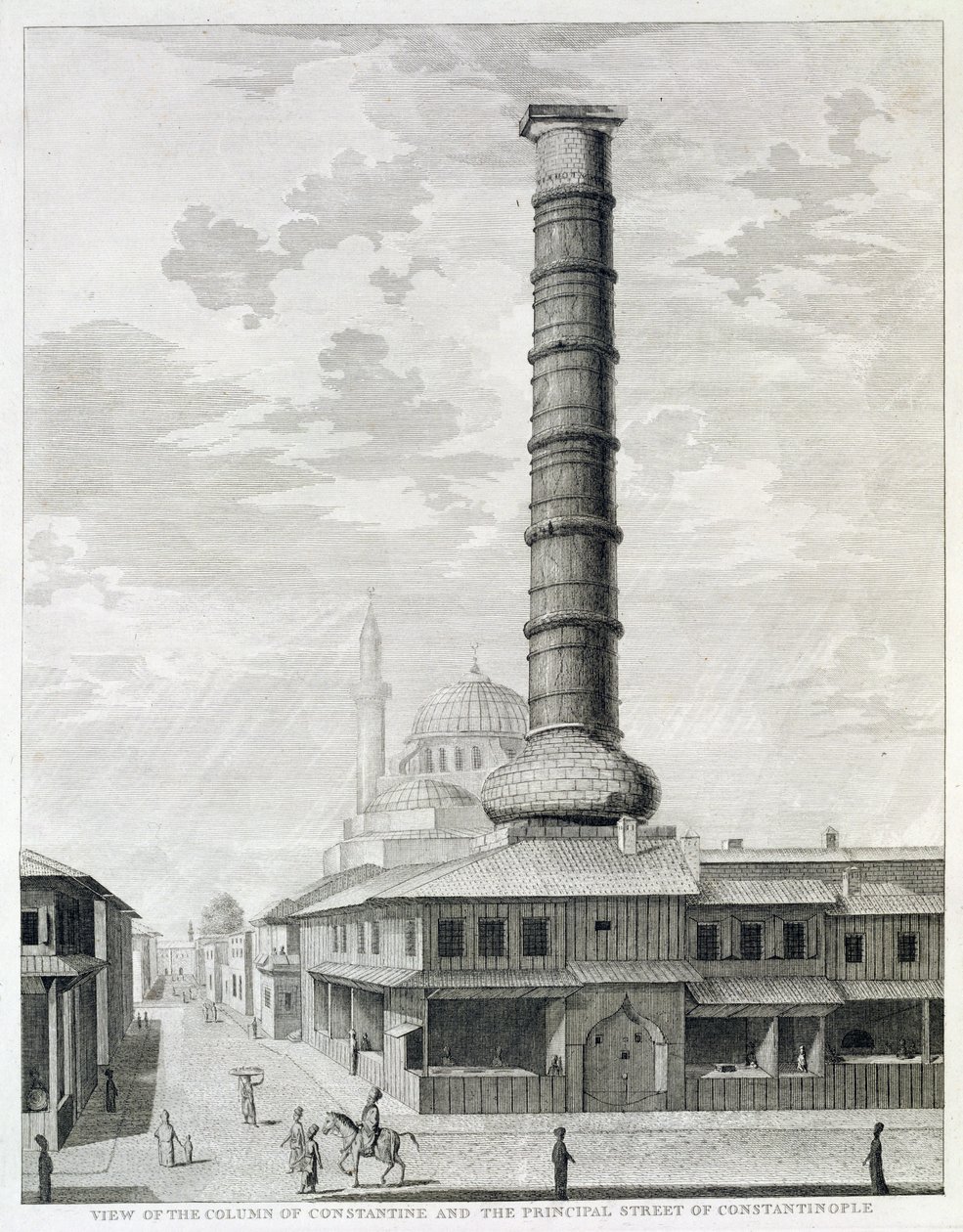 Vue de la colonne de Constantin et de la rue principale de Constantinople - English School