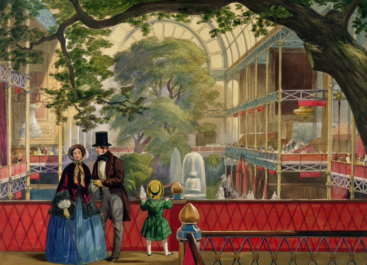 Vue depuis le balcon, de Dickinsons Comprehensive Pictures of the Great Exhibition of 1851, publié en 1854 - English School