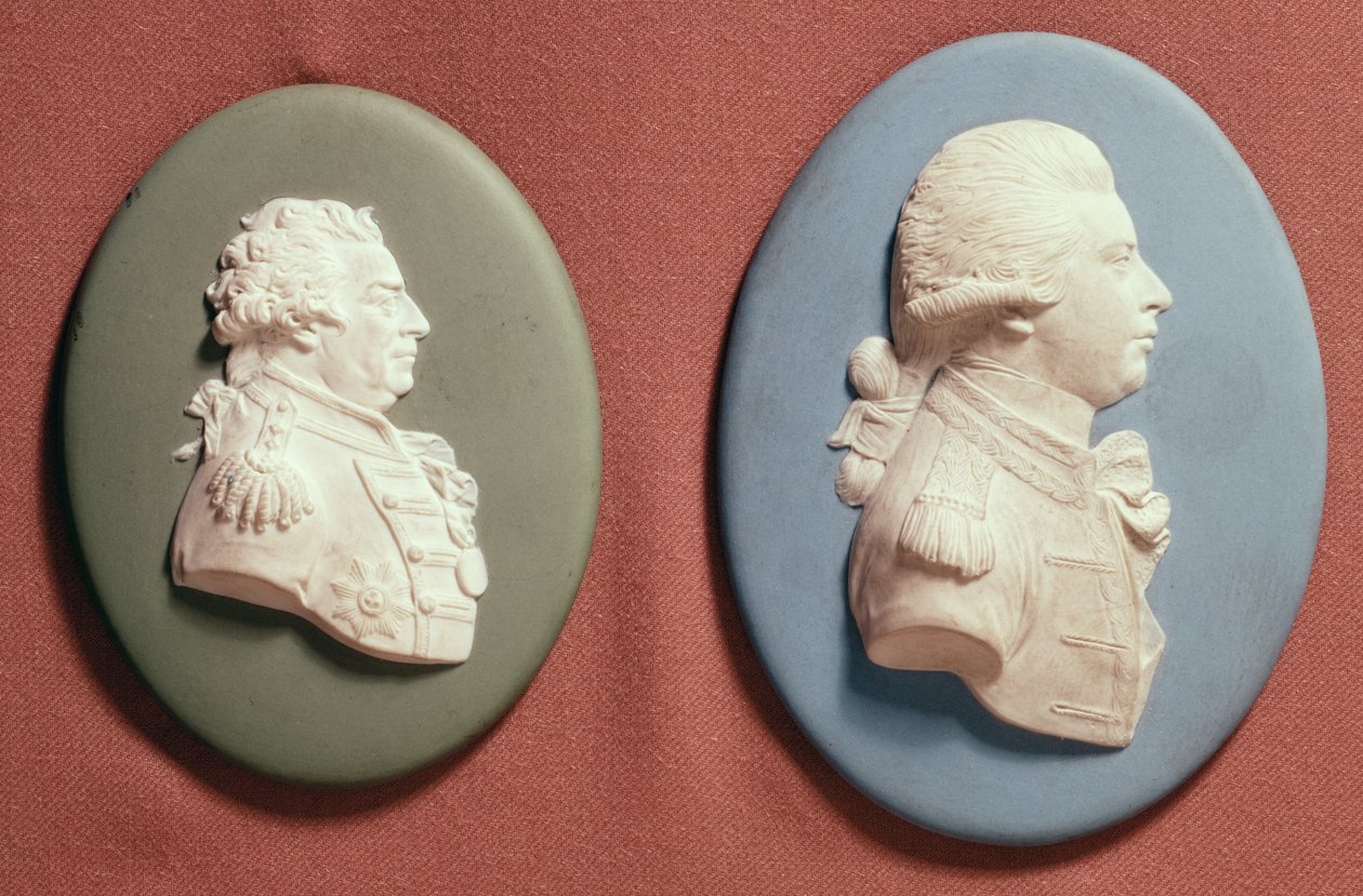 Médaillons Wedgwood de George IV (1762-1830) en tant que prince de Galles et 1er vicomte Duncombe, début du 19e siècle - English School