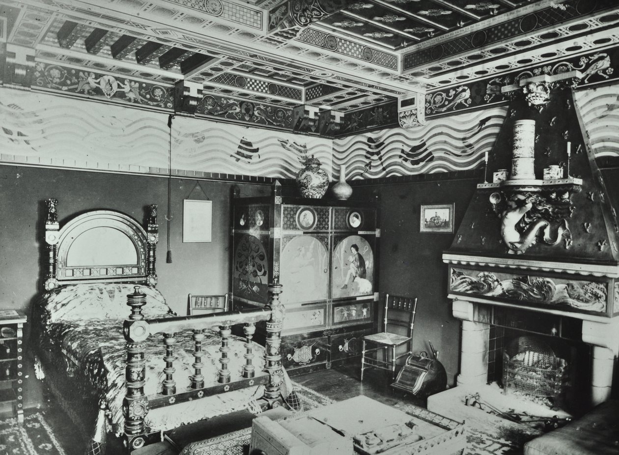 9 Melbury Road : chambre, 1890 - English Photographer