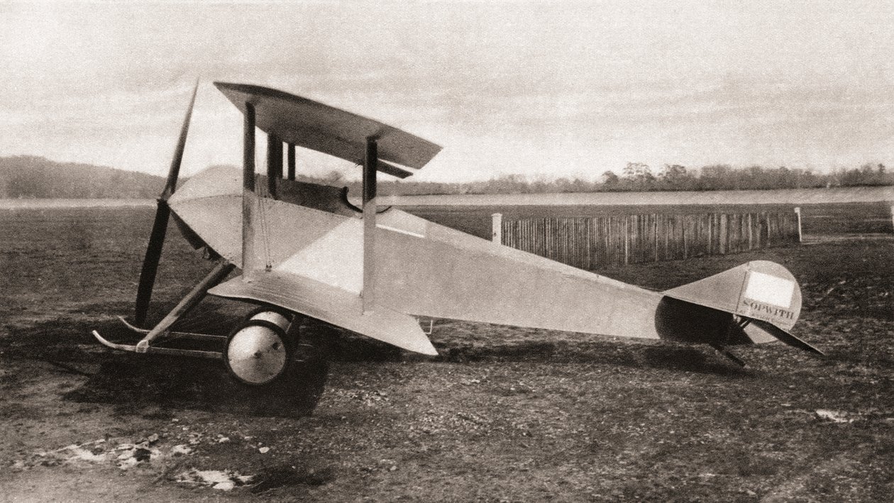 Un Sopwith Tabloid, avion biplan monoplace utilisé pendant la Première Guerre mondiale, de The Illustrated War News, 1915 - English Photographer