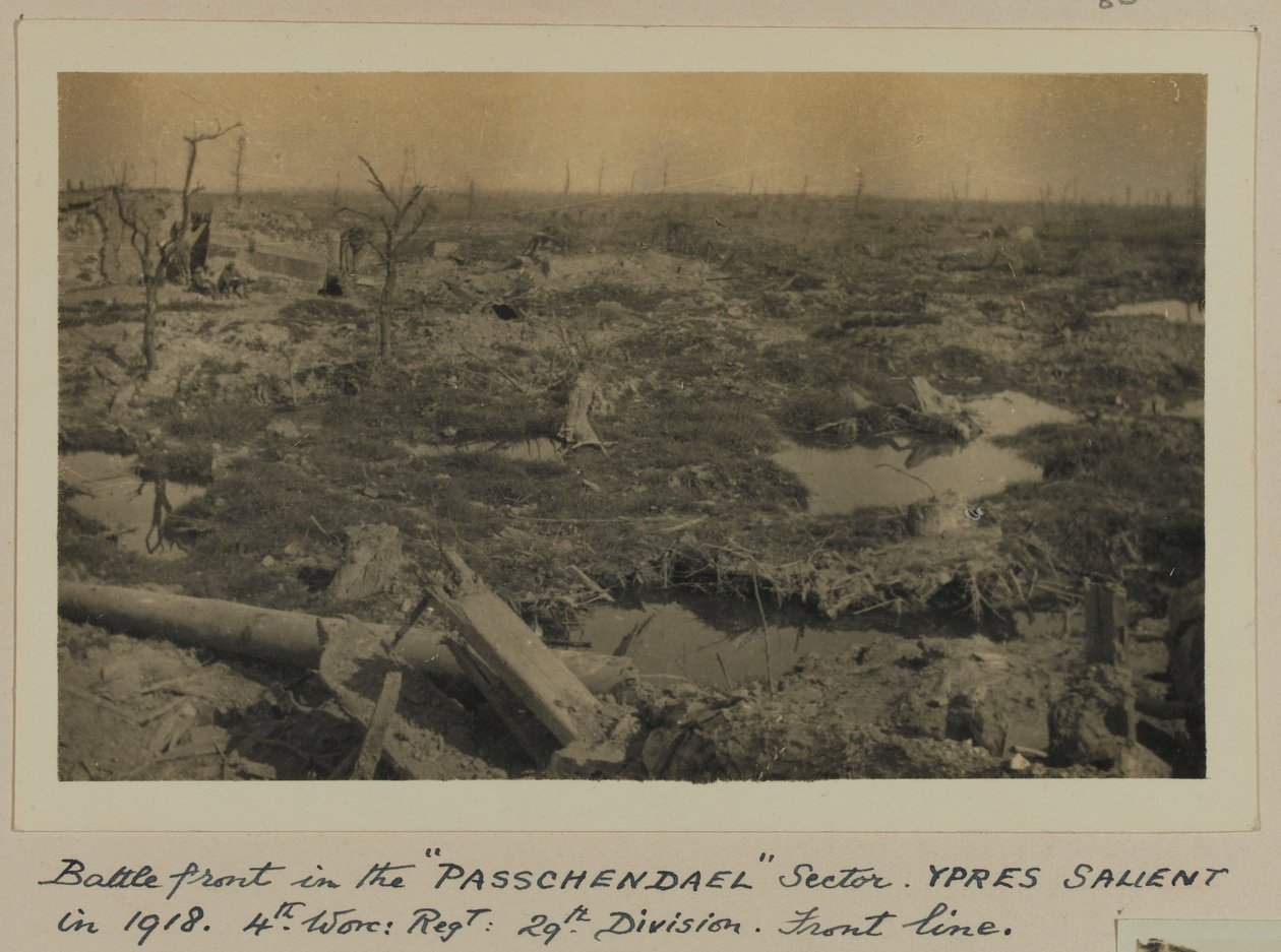 Front de bataille dans le secteur de Passchendaele, saillant d