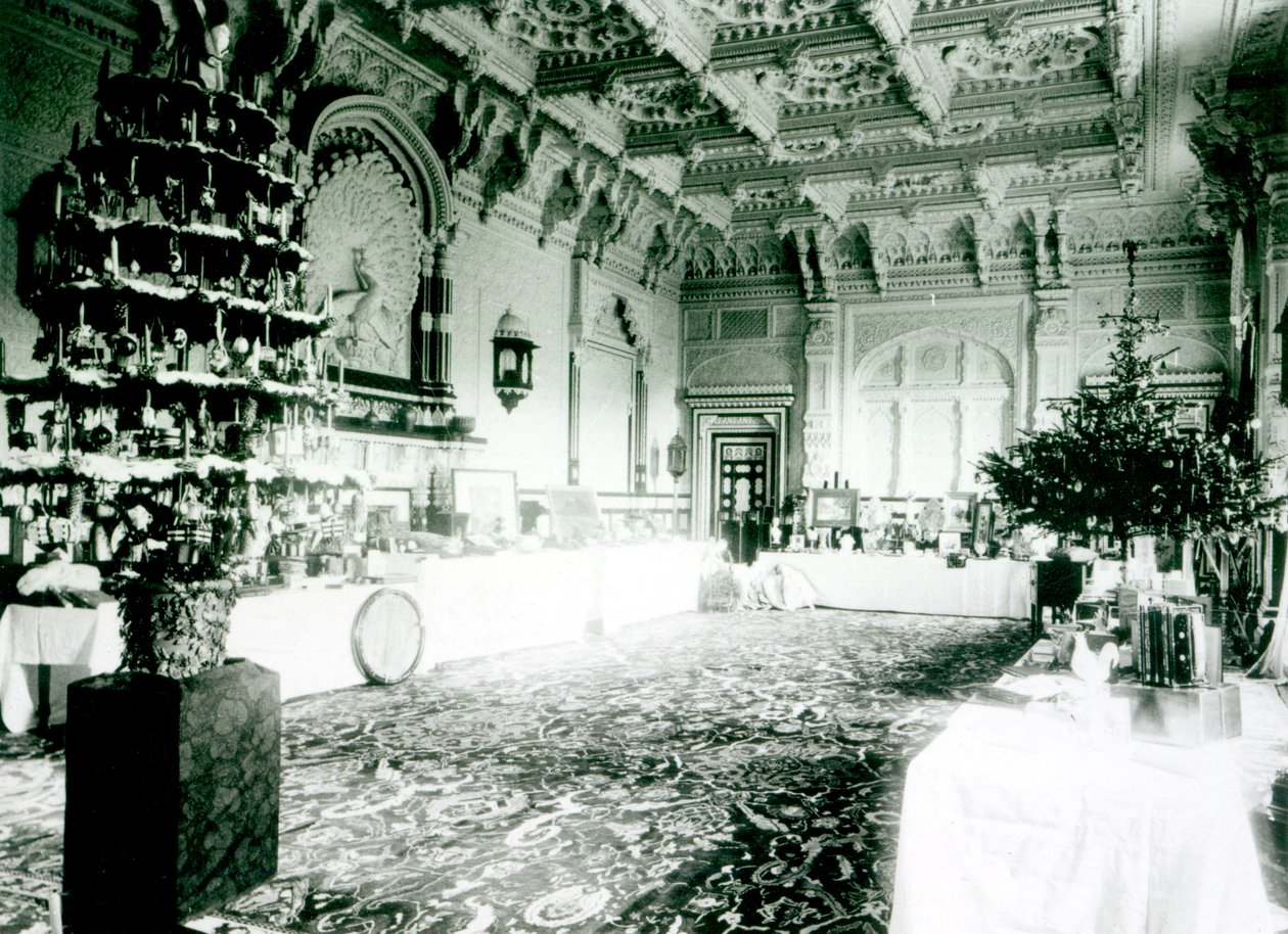 Tables de Noël dans la salle Durbar à Osborne House - English Photographer