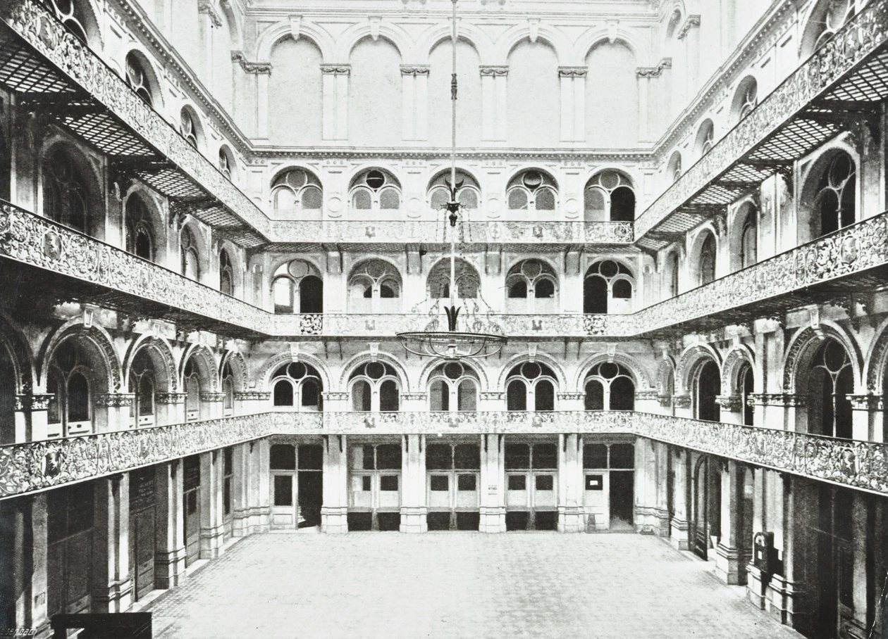 Hop Exchange : intérieur du hall est, Southwark Street, Londres, 1890 - English Photographer