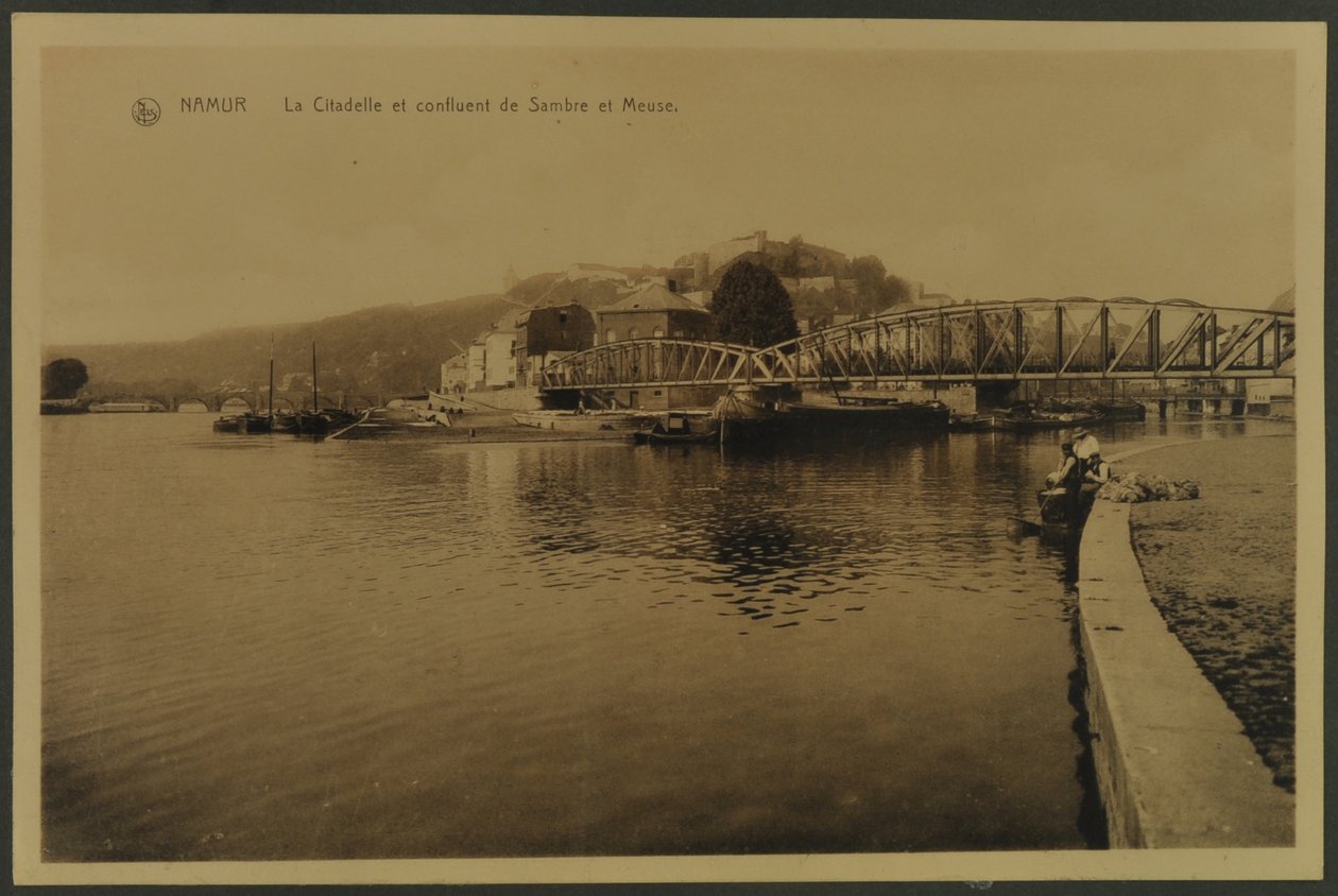 La Citadelle et confluent de Sambre et Meuse, Namur, vers 1914 - English Photographer