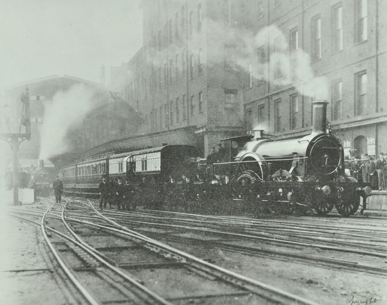 Dernier train à voie large quittant la gare de Paddington, 1892 - English Photographer