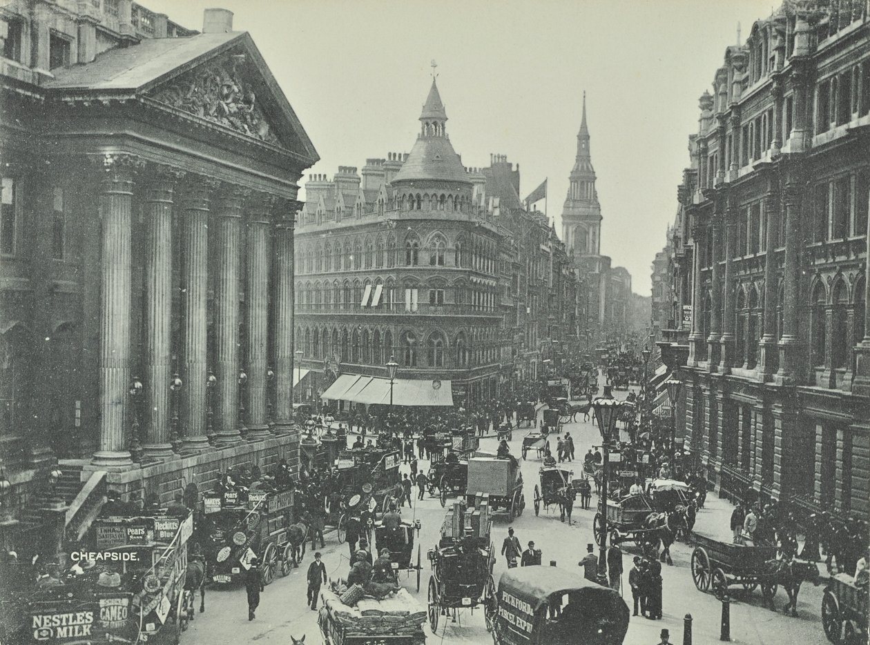 Mappin et Webb, Cheapside, de Mansion House regardant vers l