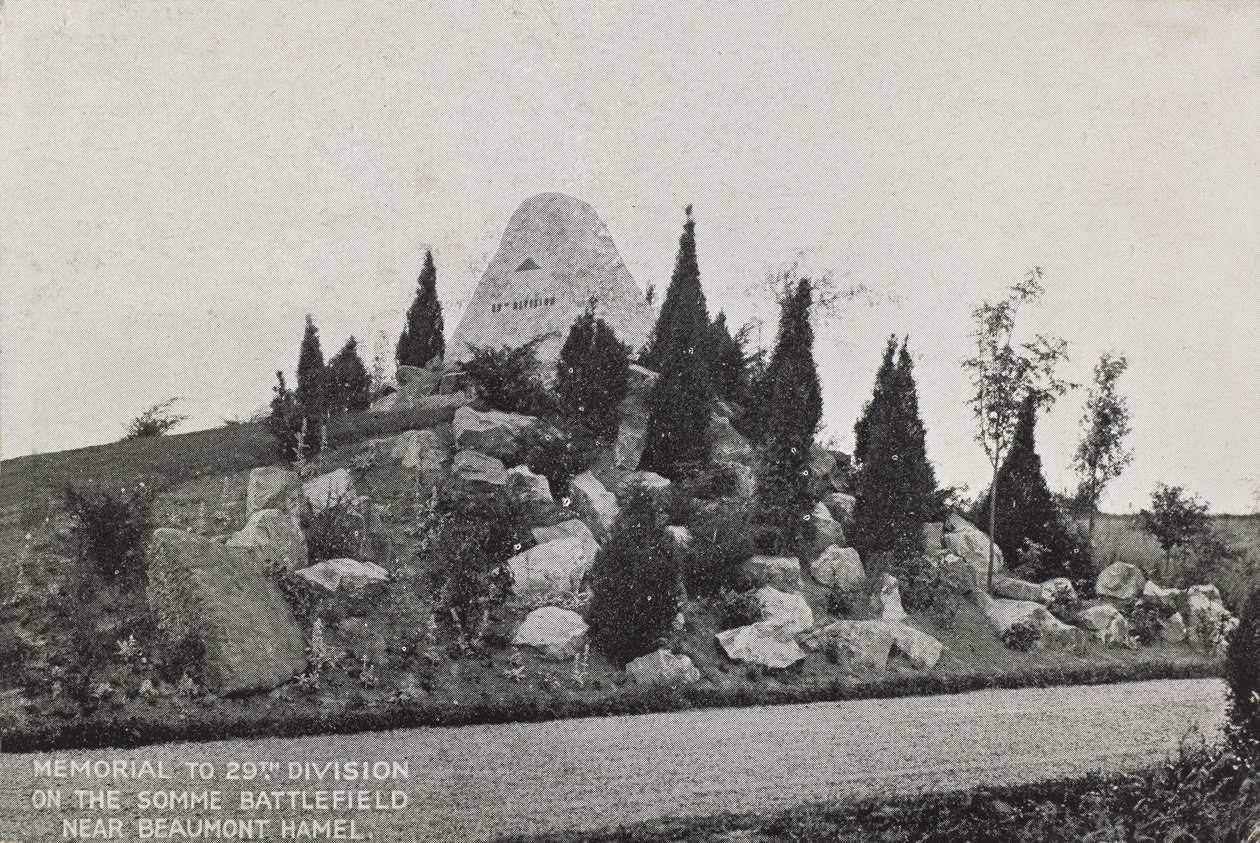 Mémorial de la 29e Division sur le champ de bataille de la Somme, près de Beaumont Hamel - English Photographer