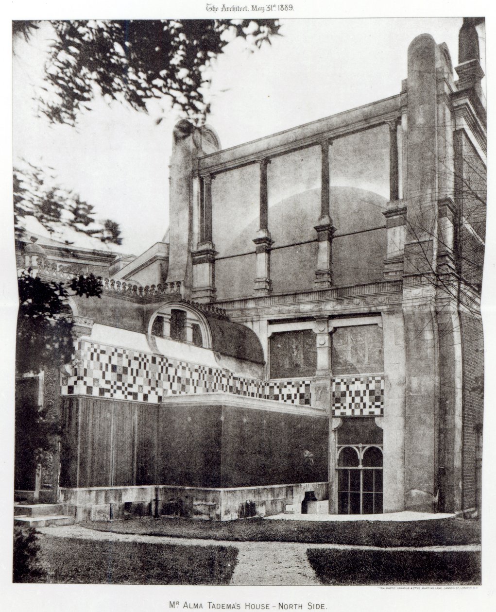 Maison de M. Alma Tademas, côté nord, 34 Grove End Road, Londres, 1889 - English Photographer