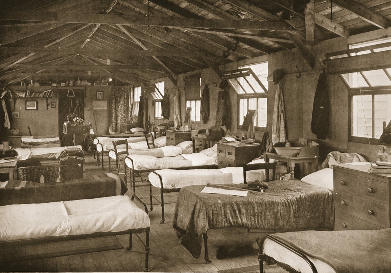 Une des chambres, Donington Hall, illustration de Prisonniers allemands en Grande-Bretagne - English Photographer