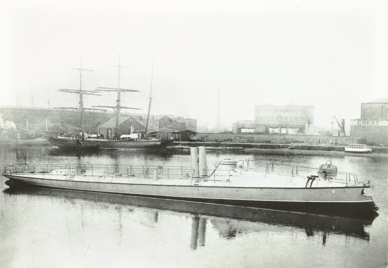 Un des trois torpilleurs construits pour le gouvernement portugais, Londres, 1881 - English Photographer