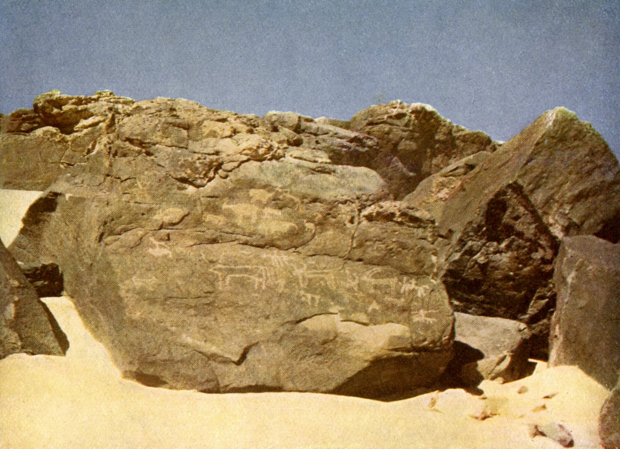 Roche portant des hiéroglyphes préhistoriques, Égypte - English Photographer