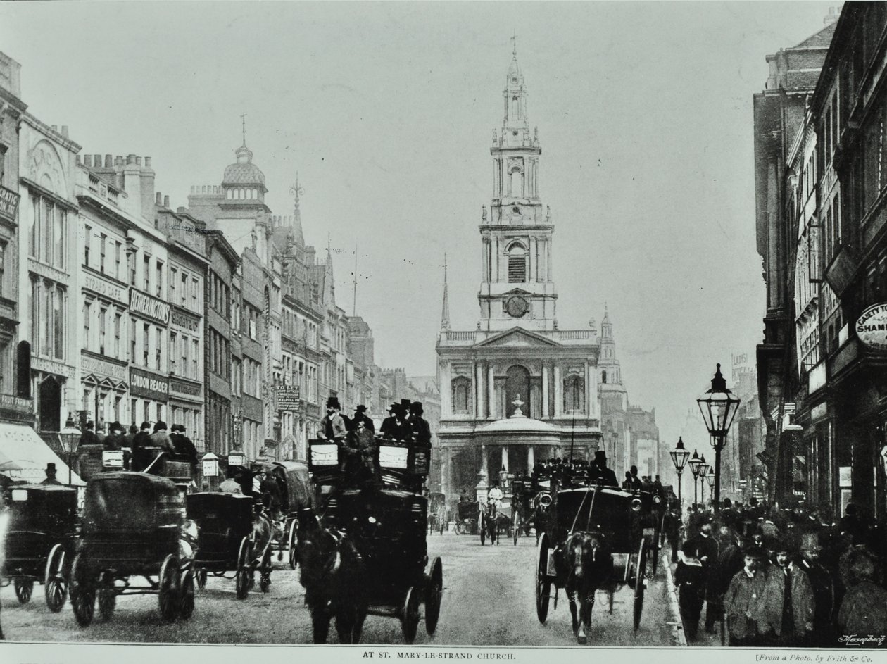 Saint Mary-le-Strand, Strand, Westminster : vue vers l