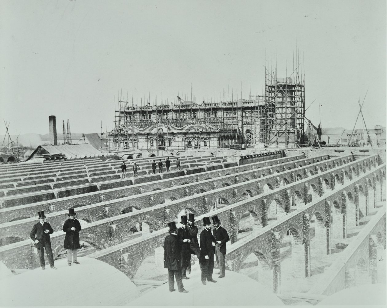 Égout de Southern Outfall, Crossness: travaux de construction, 1865 - English Photographer
