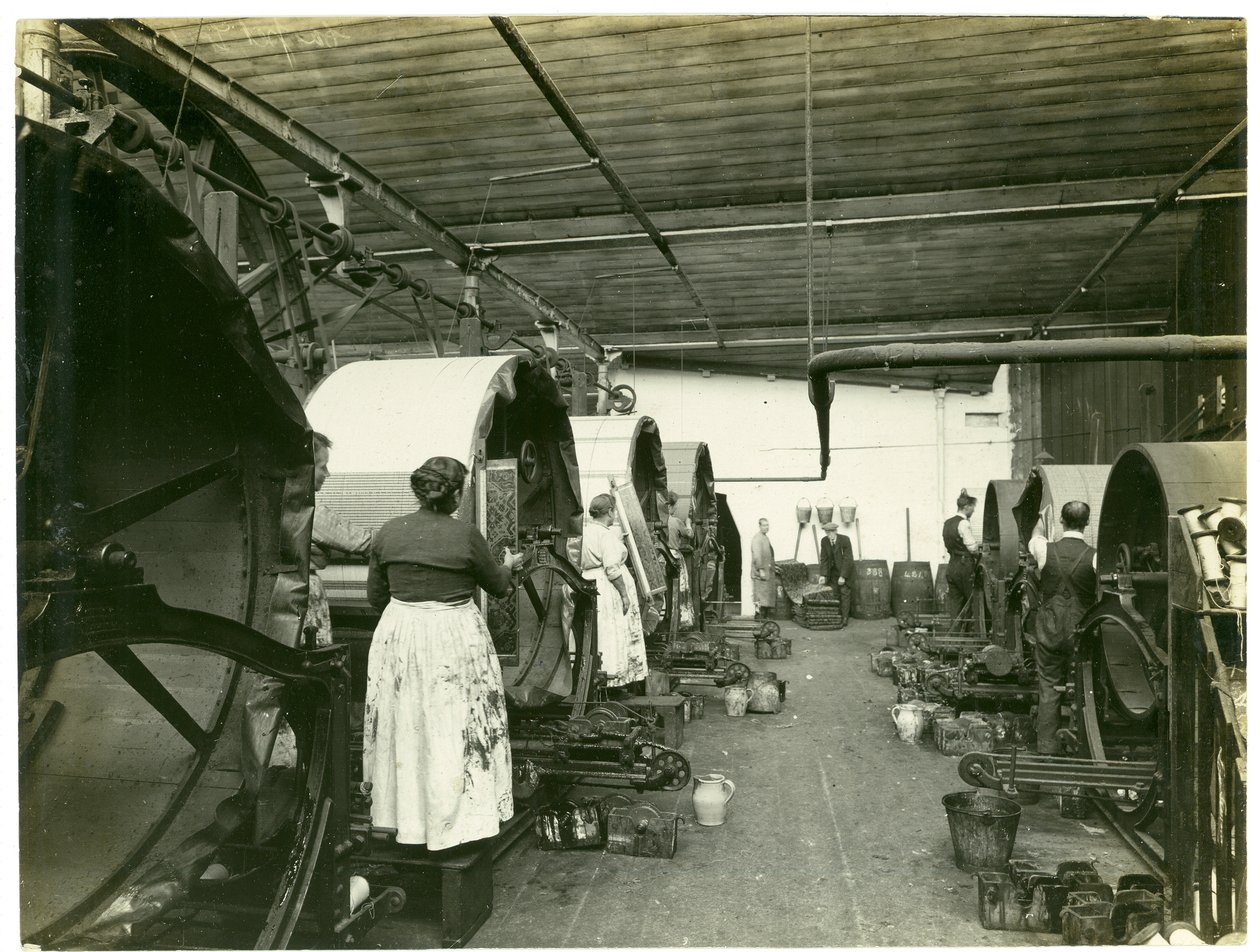 Impression de tapisserie, usine Hughes n°2, 1923 - English Photographer