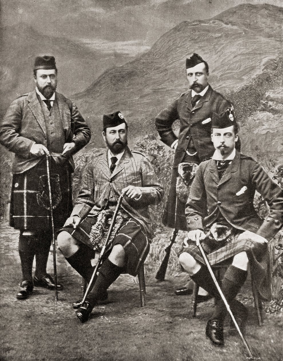 Les Quatre Princes, 1881 - English Photographer