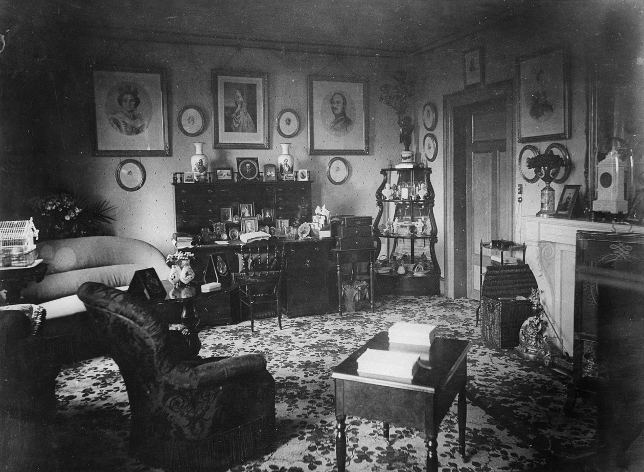 Le salon de la reine, Villa Hohenlohe, Baden-Baden, fin des années 1860 - English Photographer