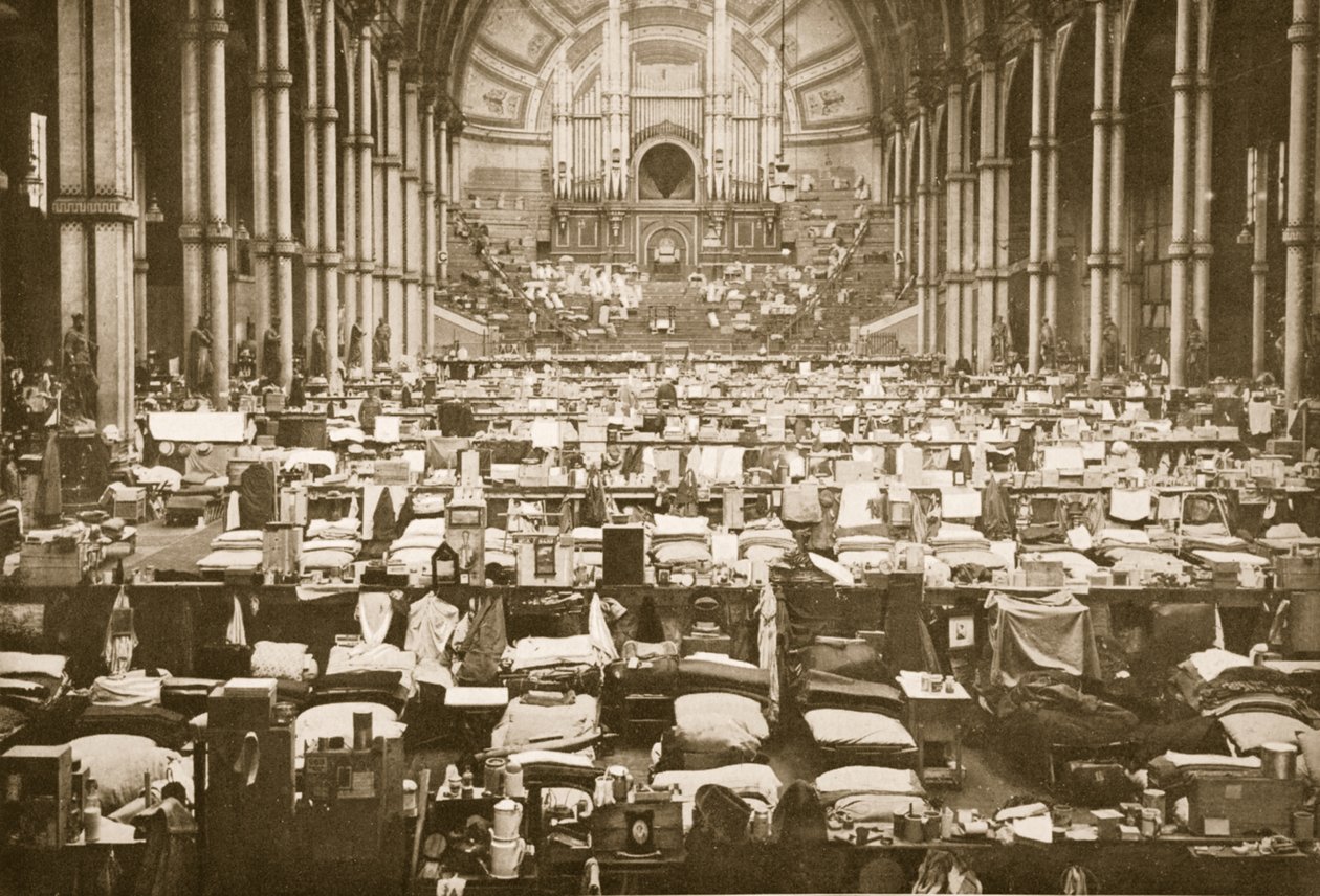 Le dortoir, Alexandra Palace, illustration de Prisonniers allemands en Grande-Bretagne - English Photographer