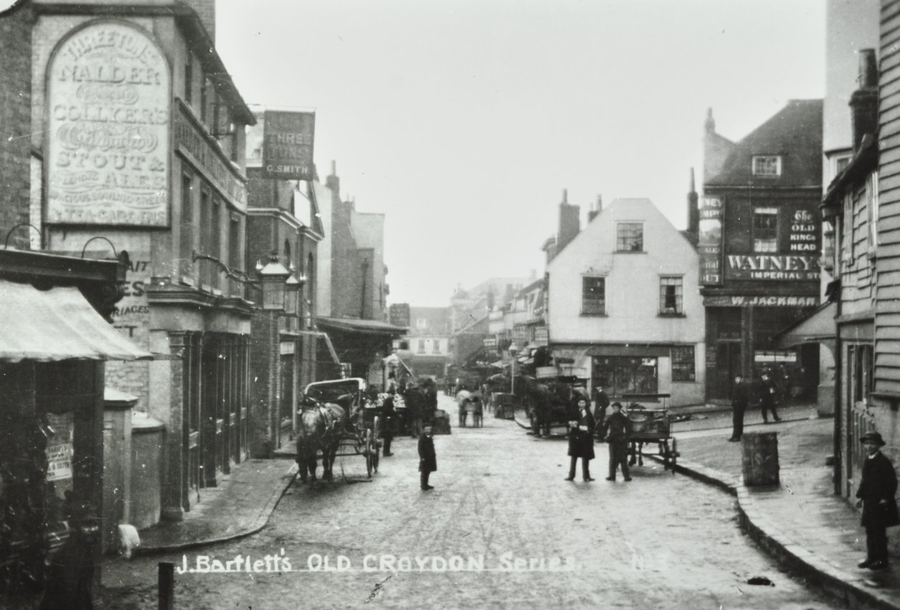 Three Tuns Old Kings Head, Surrey Street, Croydon: vue générale, 1885 - English Photographer