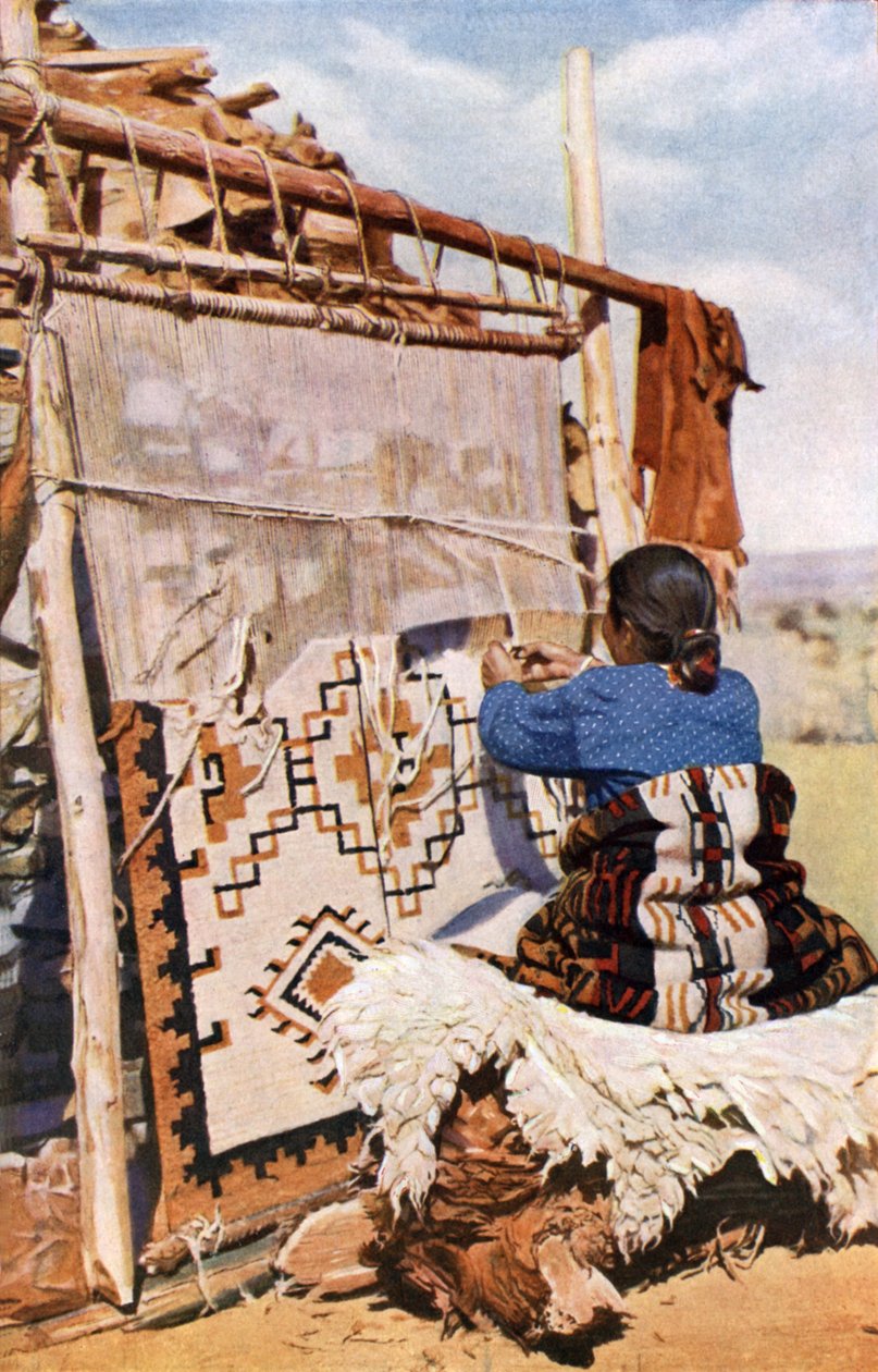 Tissage de couvertures Navaho (photo couleur) - English Photographer