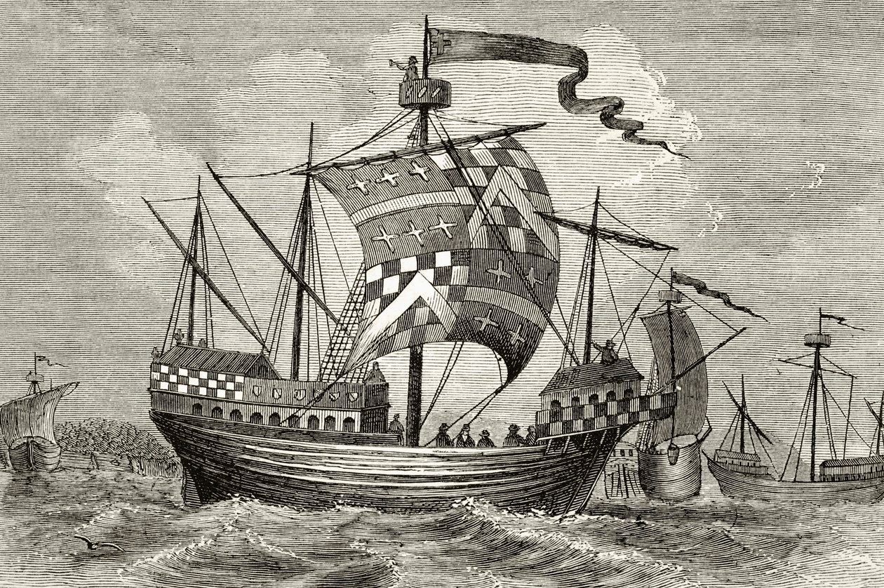 Un navire de guerre du 15e siècle, de 