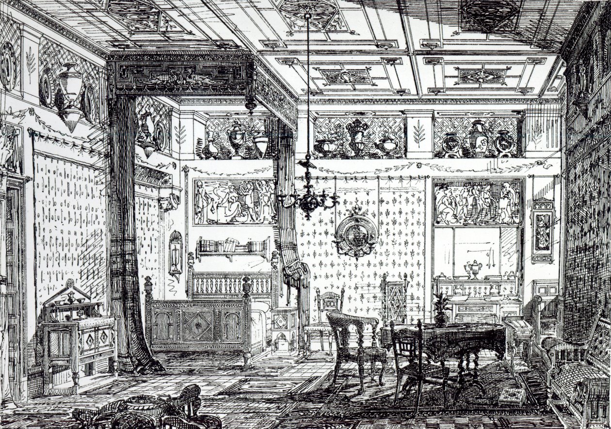 Une chambre à coucher, de 