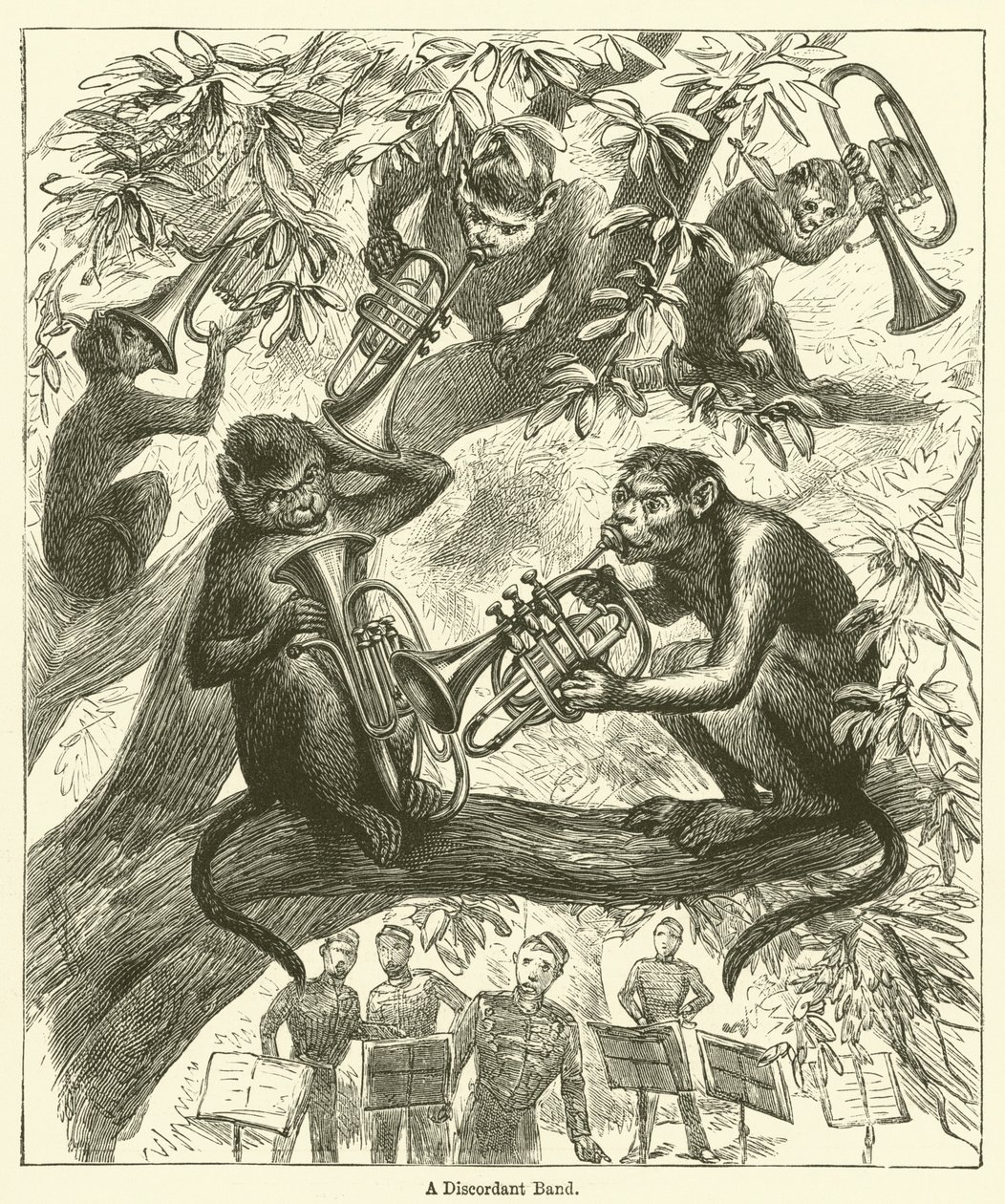 Une bande discordante (gravure) - English School