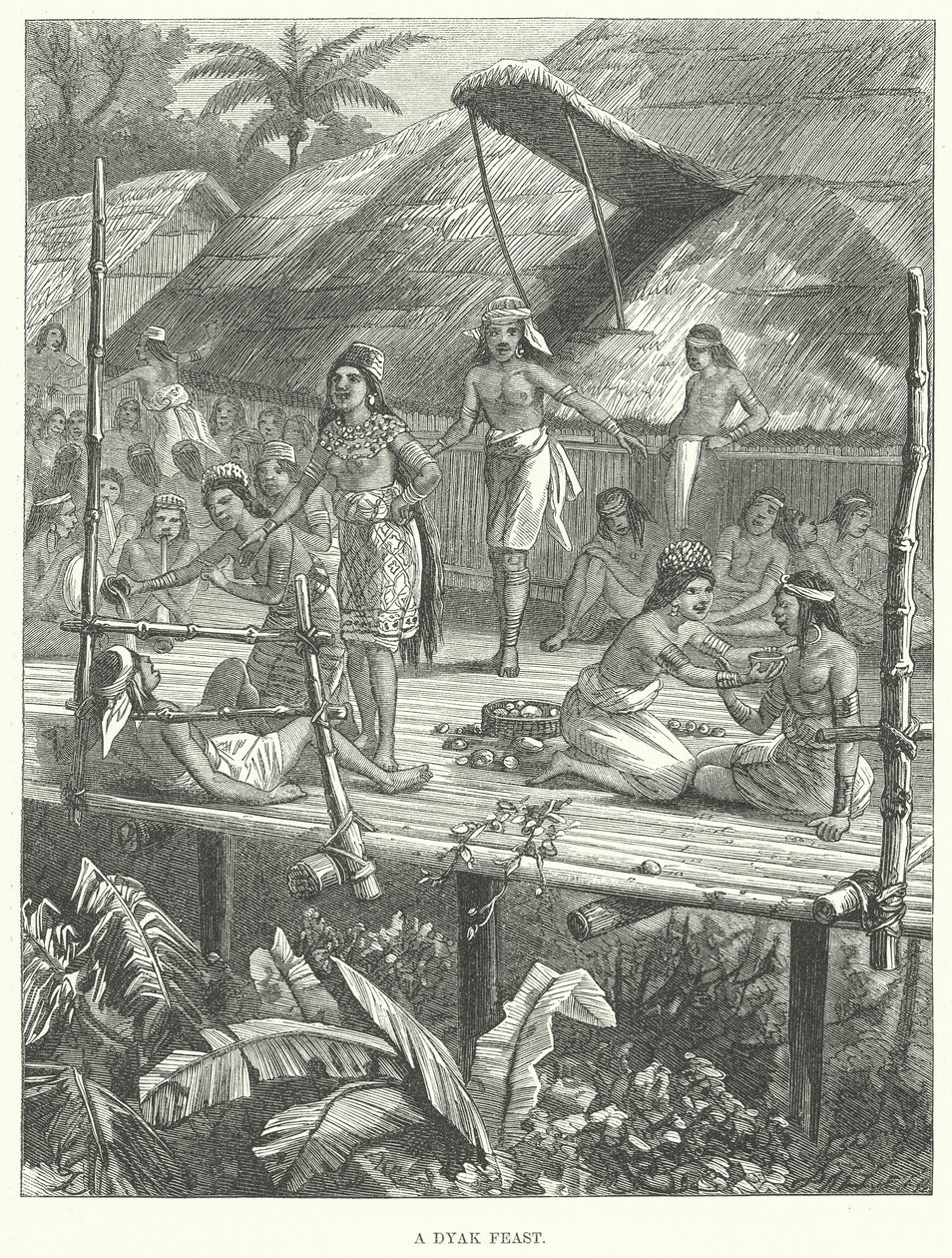 Un festin Dyak (gravure) - English School
