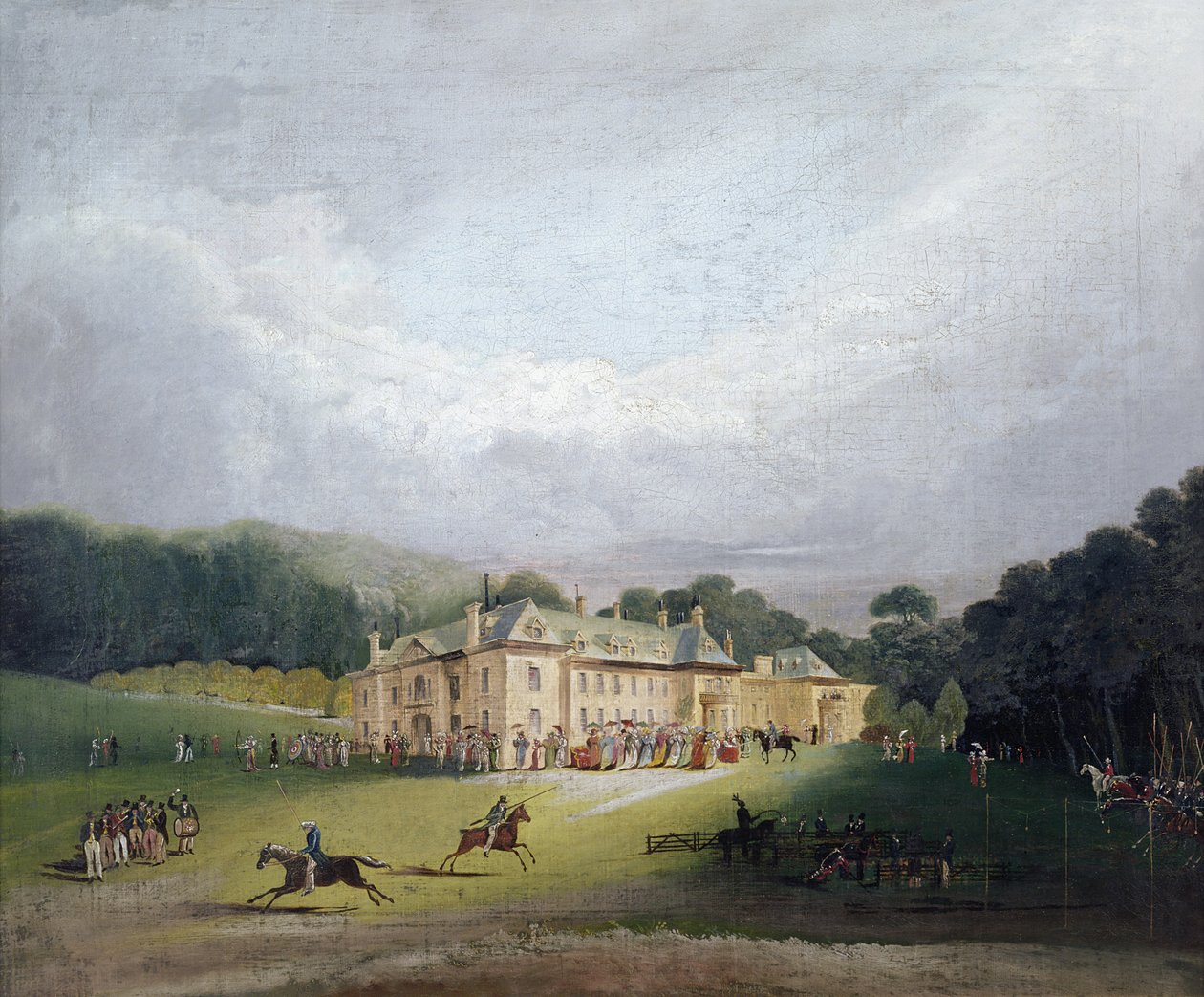 Une fête à Firle, où le jeu ancien du Quintain a été relancé, 1827 - English School