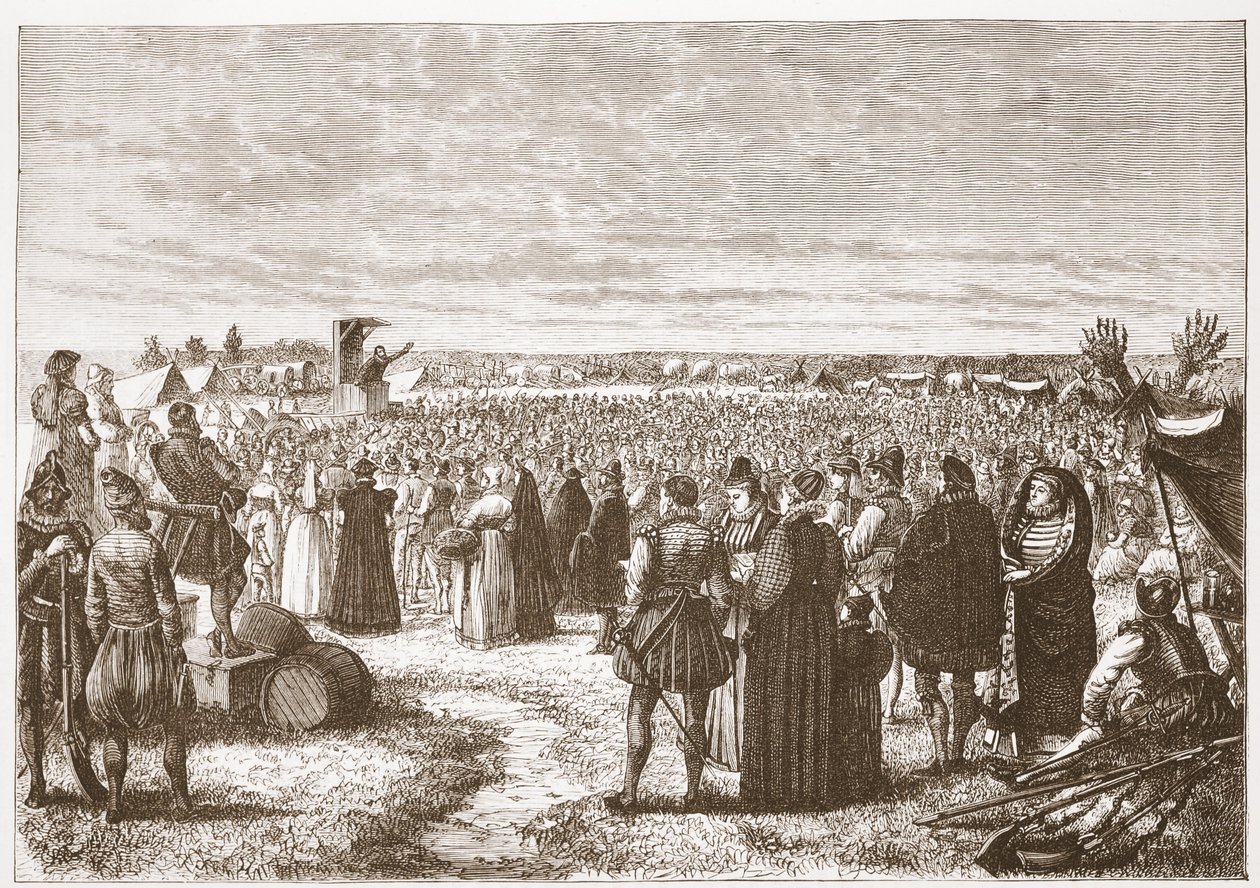 Prédication en plein air près de Gand, illustration de L