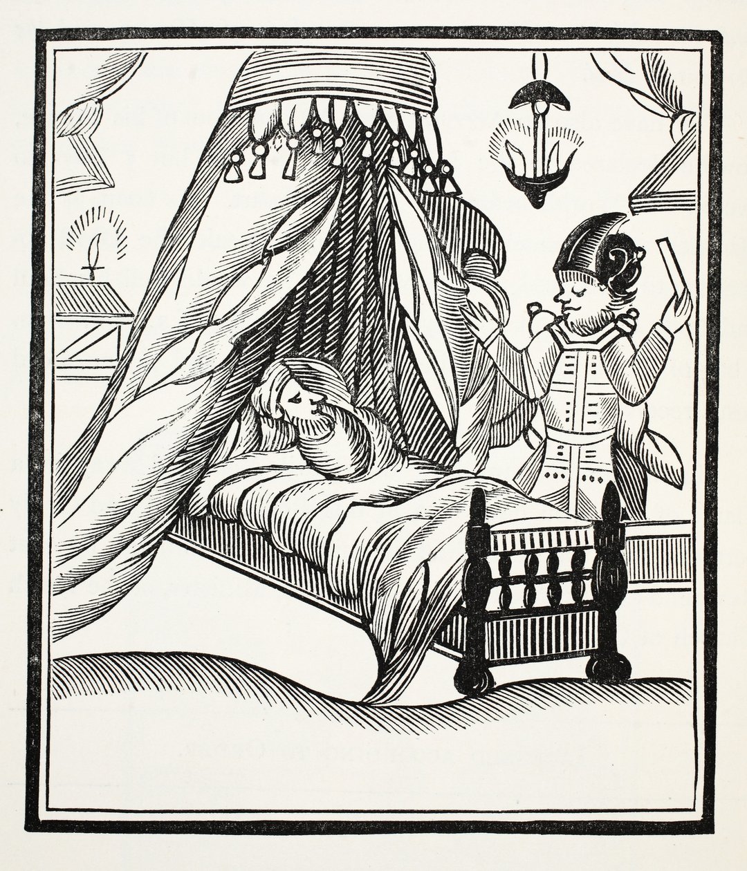 Un compte rendu complet, vrai et particulier, illustration de Chap-books du XVIIIe siècle par John Ashton, pub. 1882 - English School