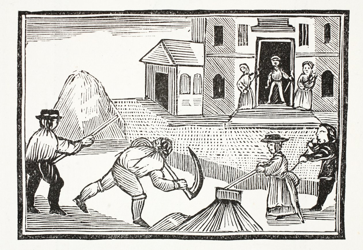 Un homme fauchant de l