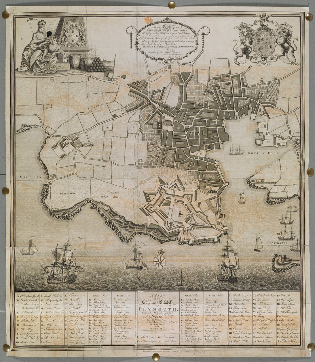 Plan de la ville et de la citadelle de Plymouth - English School