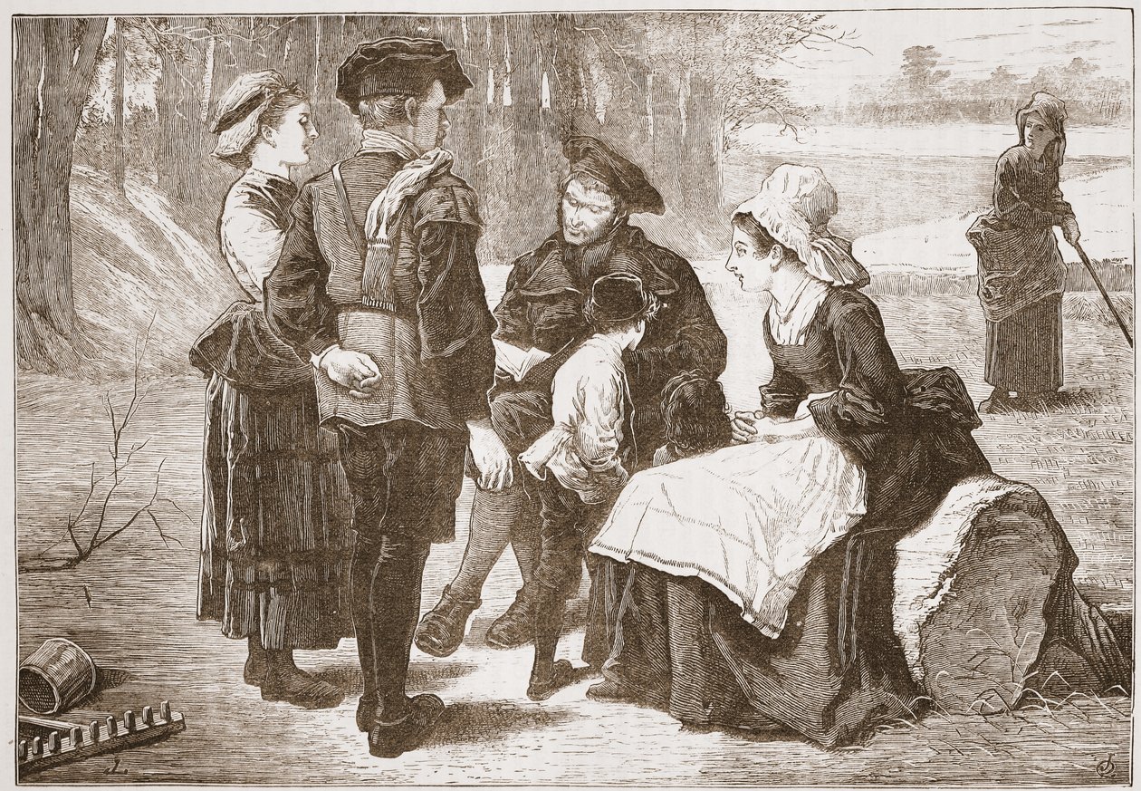 Un ouvrier protestant de Meaux lisant les Écritures à ses amis, illustration de L