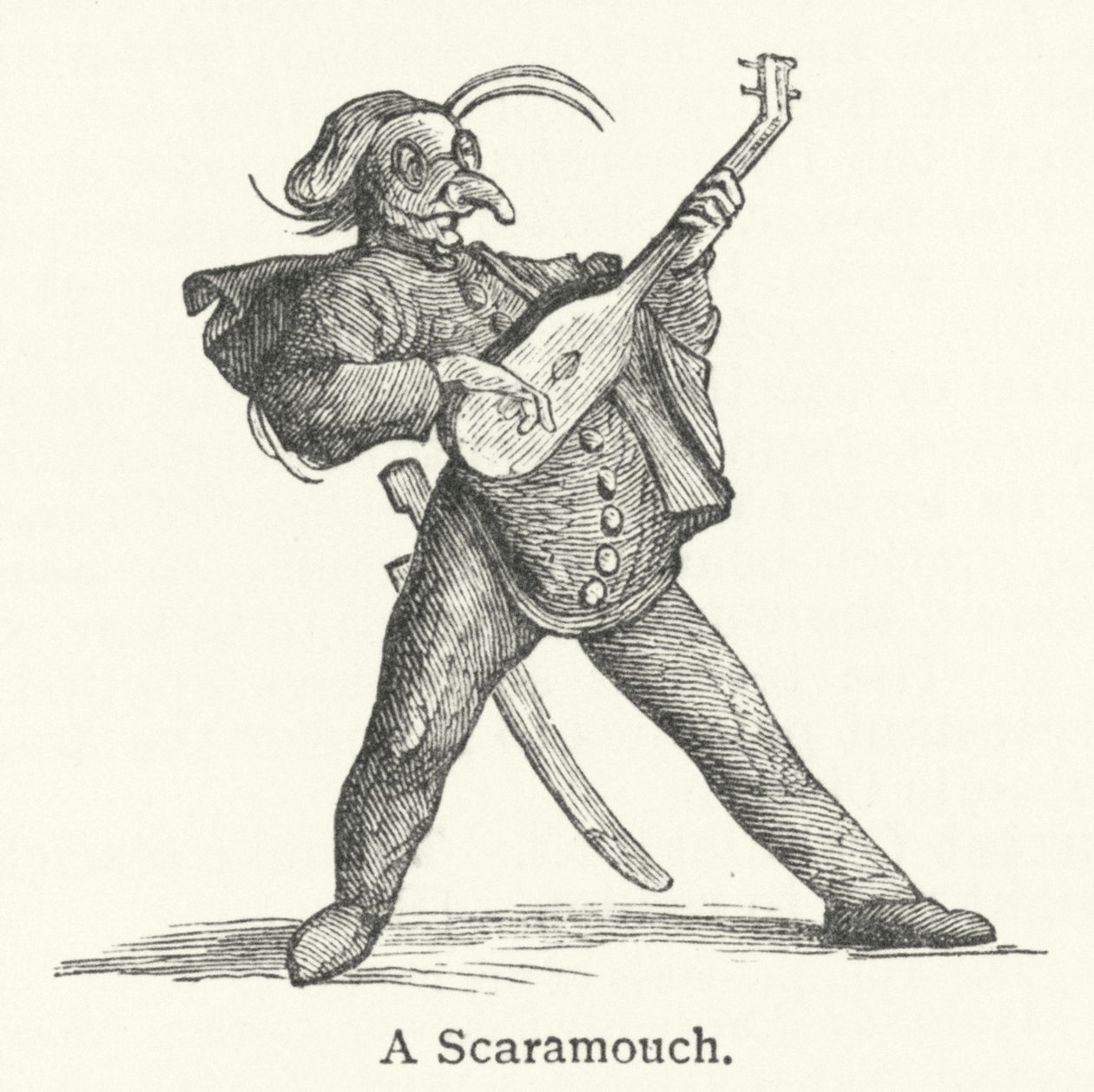 Un Scaramouch (gravure) - English School