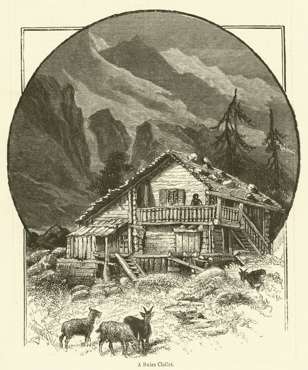 Un chalet suisse (gravure) - English School