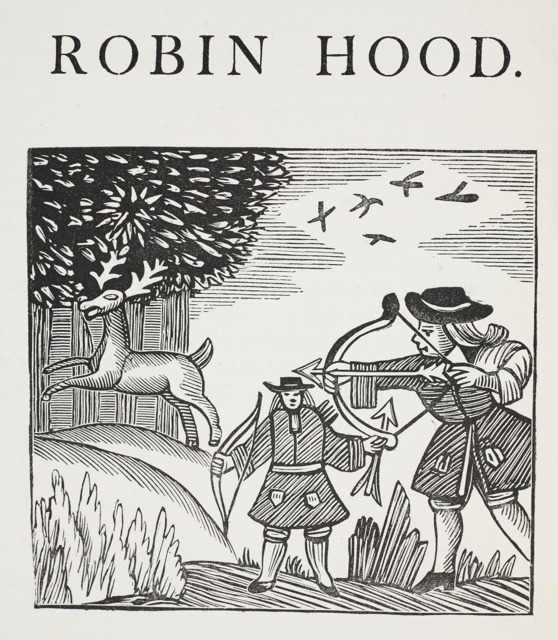 Un véritable conte de Robin des Bois, illustration de Chap-books du XVIIIe siècle par John Ashton, pub. 1882 - English School