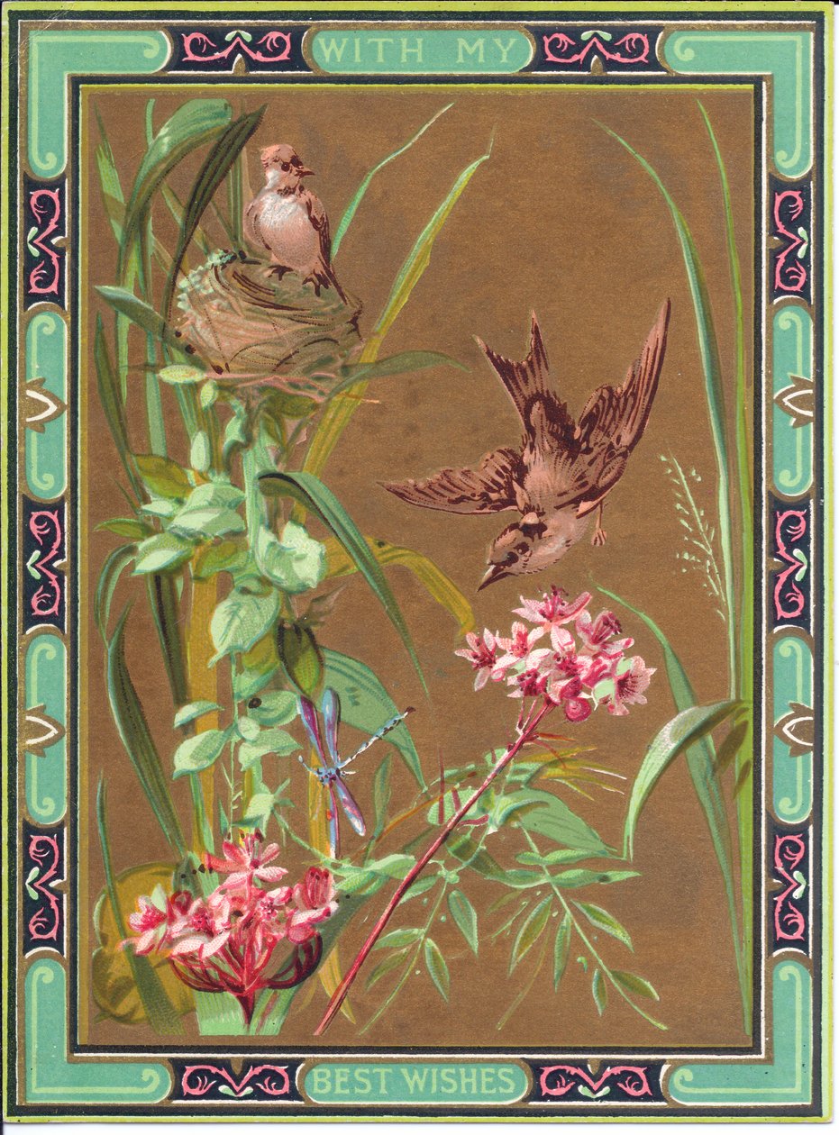 Carte de vœux victorienne d