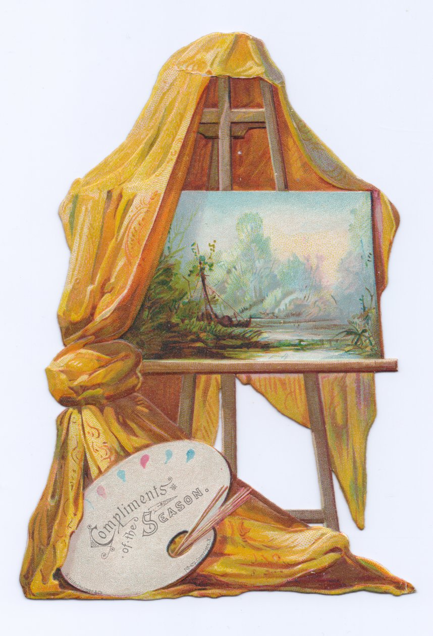 Carte en forme de découpe victorienne d