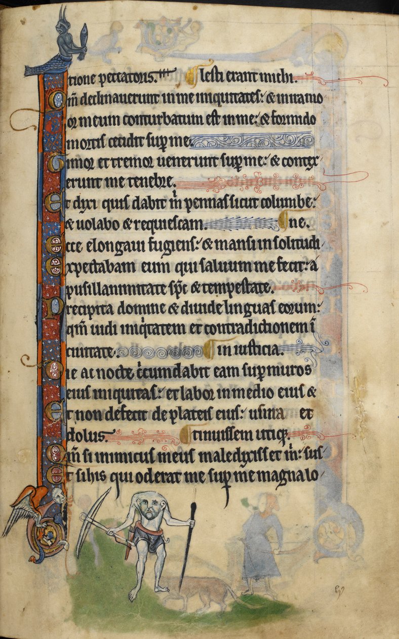 Un blemmyae, pied de folio du 
