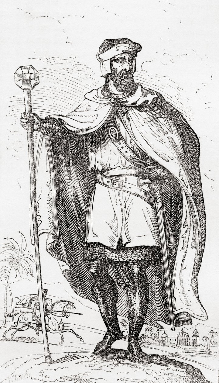 Un chevalier templier, de Old England: A Pictorial Museum, pub. 1847 - English School