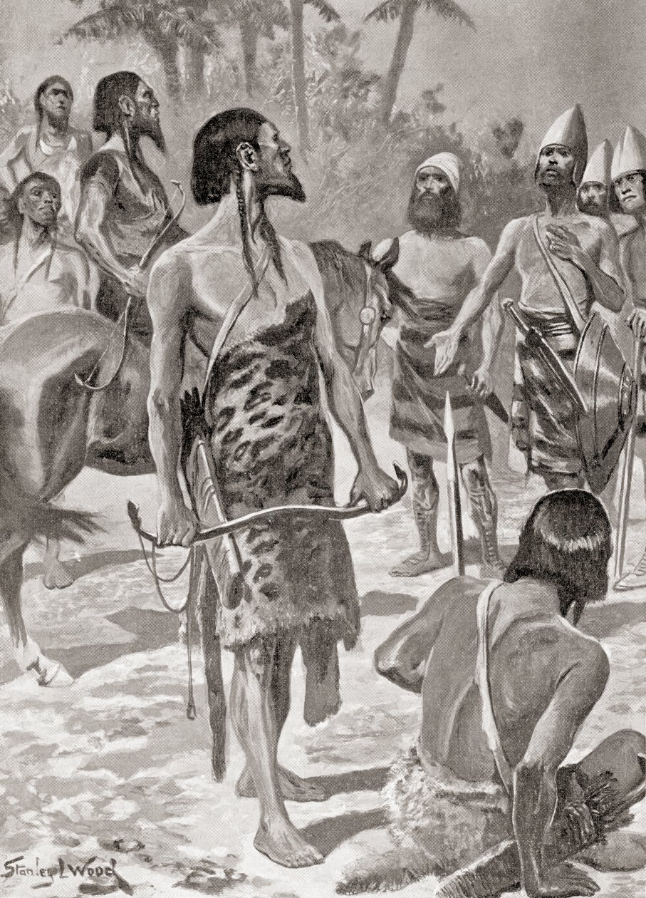 Une rencontre entre les fondateurs tyriens de Carthage et les chefs libyens, de l