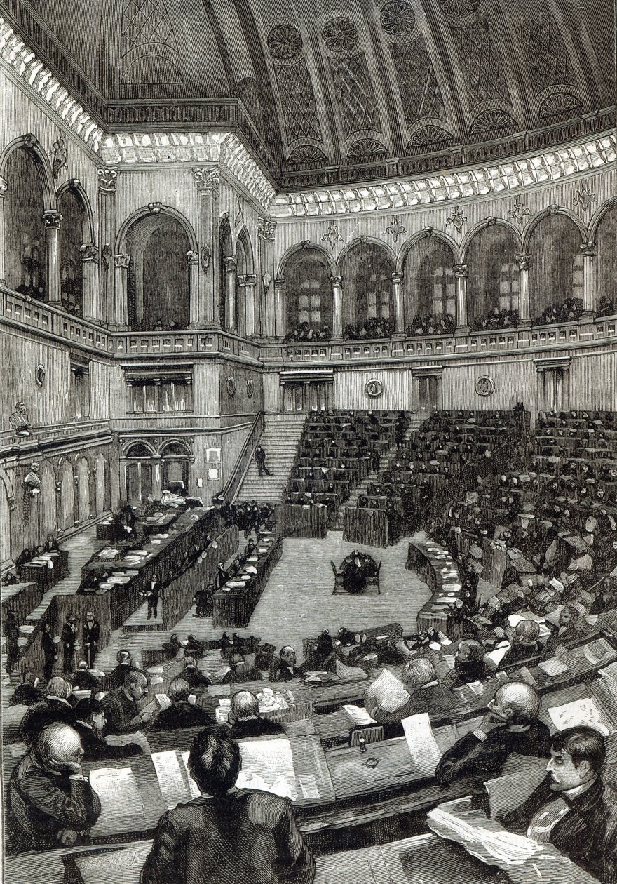Une séance nocturne à la Chambre des députés italienne, tirée de 