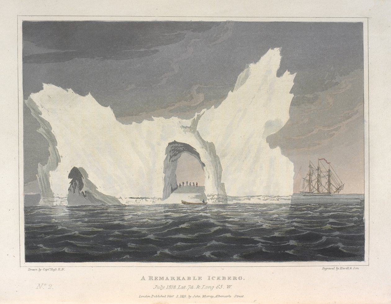Un iceberg remarquable. Juillet 1818. Lat.74 & Long.64.O, de 