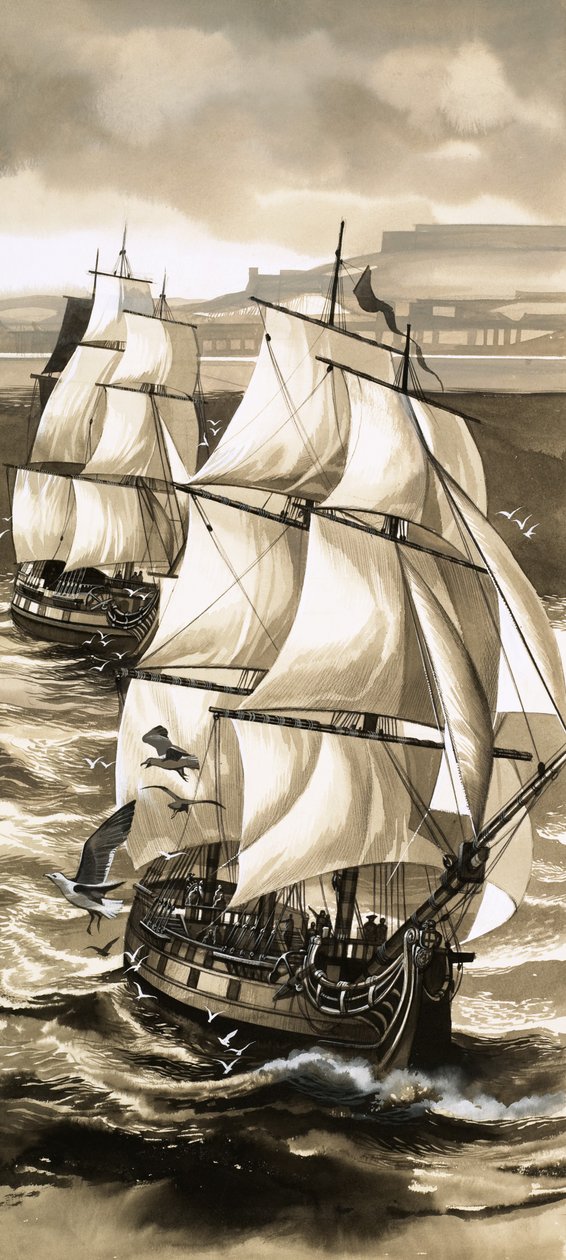 Une salve de canons accompagne le départ de Jean de La Pérouse pour un voyage d
