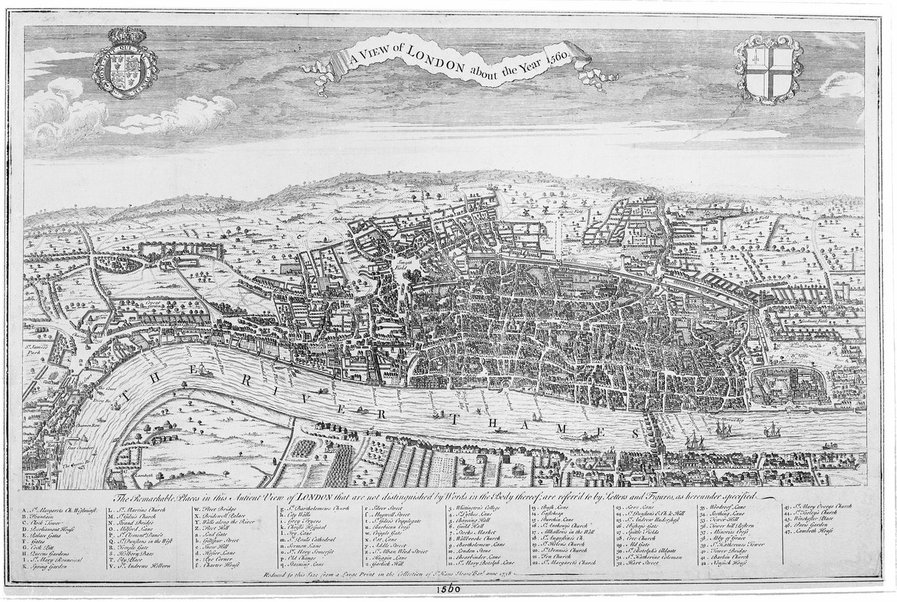 Vue de Londres vers l