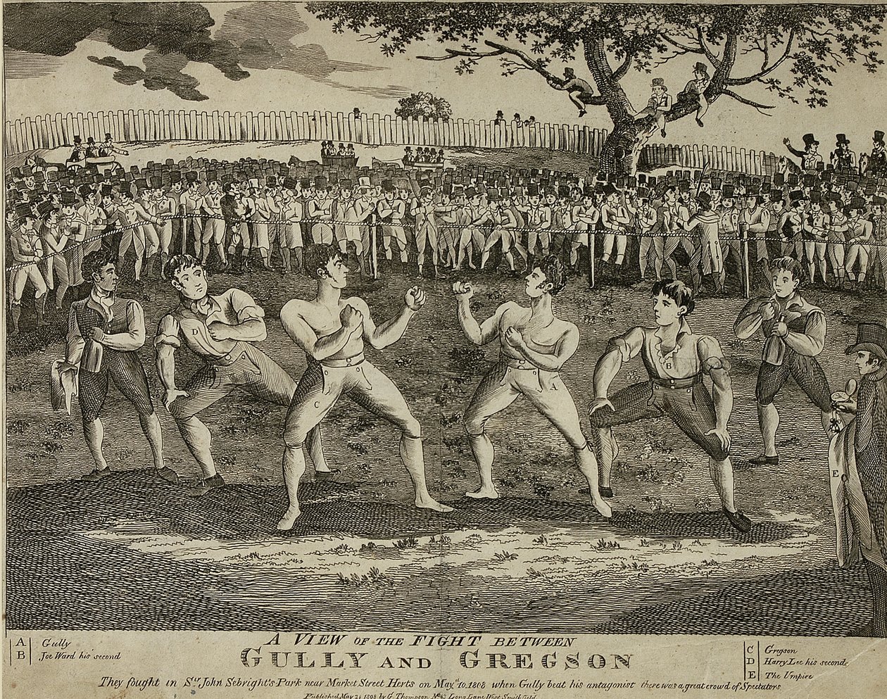 Vue du combat entre Gully et Gregson - English School